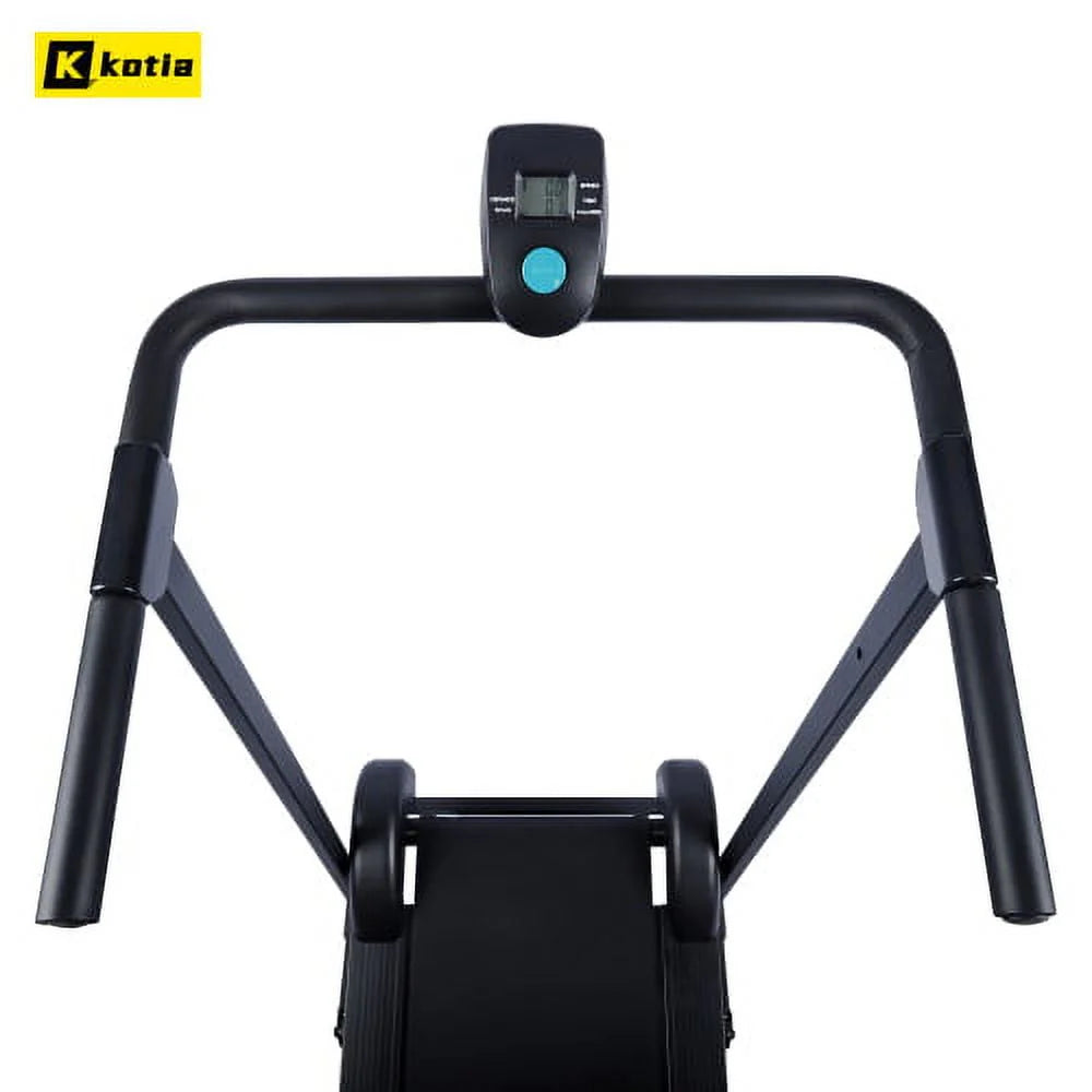 Manual Treadmill, Non Electric Treadmill with 10° Incline, Compact Foldable Treadmill Exercise Machine Fitness Exercise Equipment for Apartment Home Walking Jogging Running Cardio Training