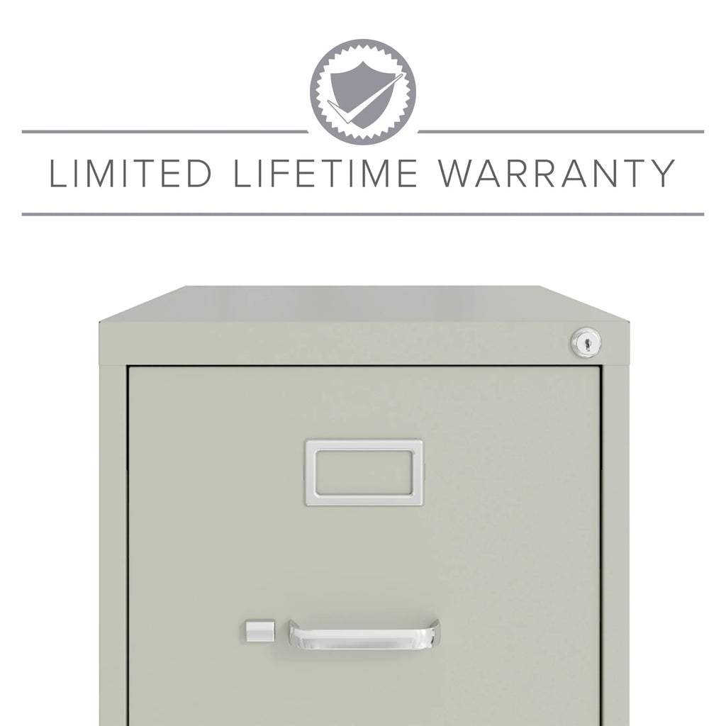 Hirsh 22" Deep 3 Drawer Letter Width Vertical File Cabinet, Commercial Grade, Gray