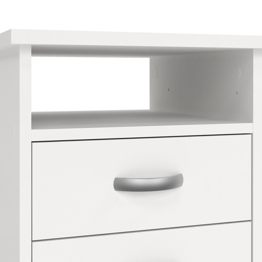 Tvilum Walden 5 Drawer Office Desk with 1 Locking Drawer for Adults, White