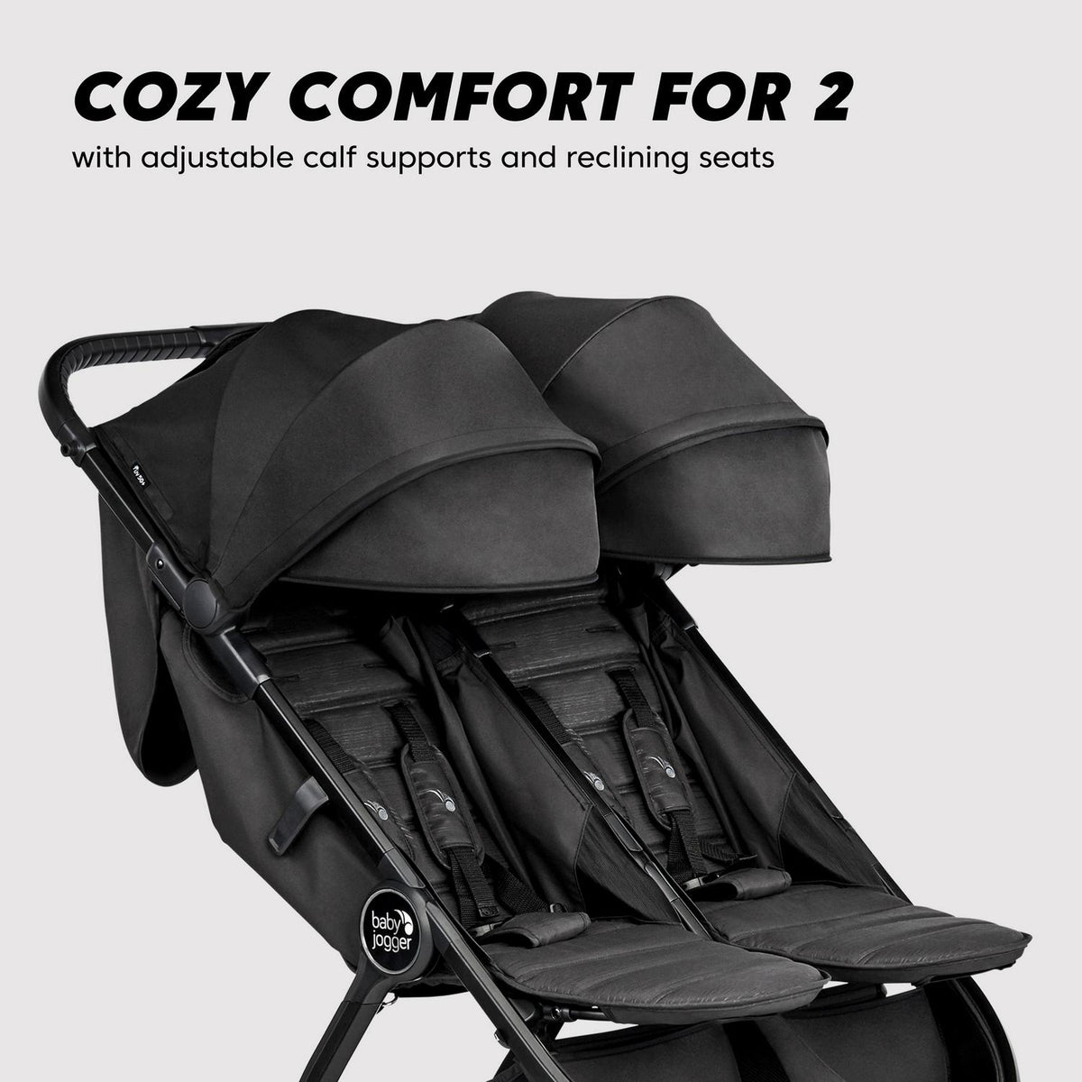 Baby Jogger City Tour 2 Double Stroller. Pitch Black