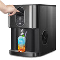 Auseo Ice Maker Countertop with Soft Chewable Ice, 44 Lbs/24H, Self-Cleaning, One-Click Operation for Home/Party(Black)
