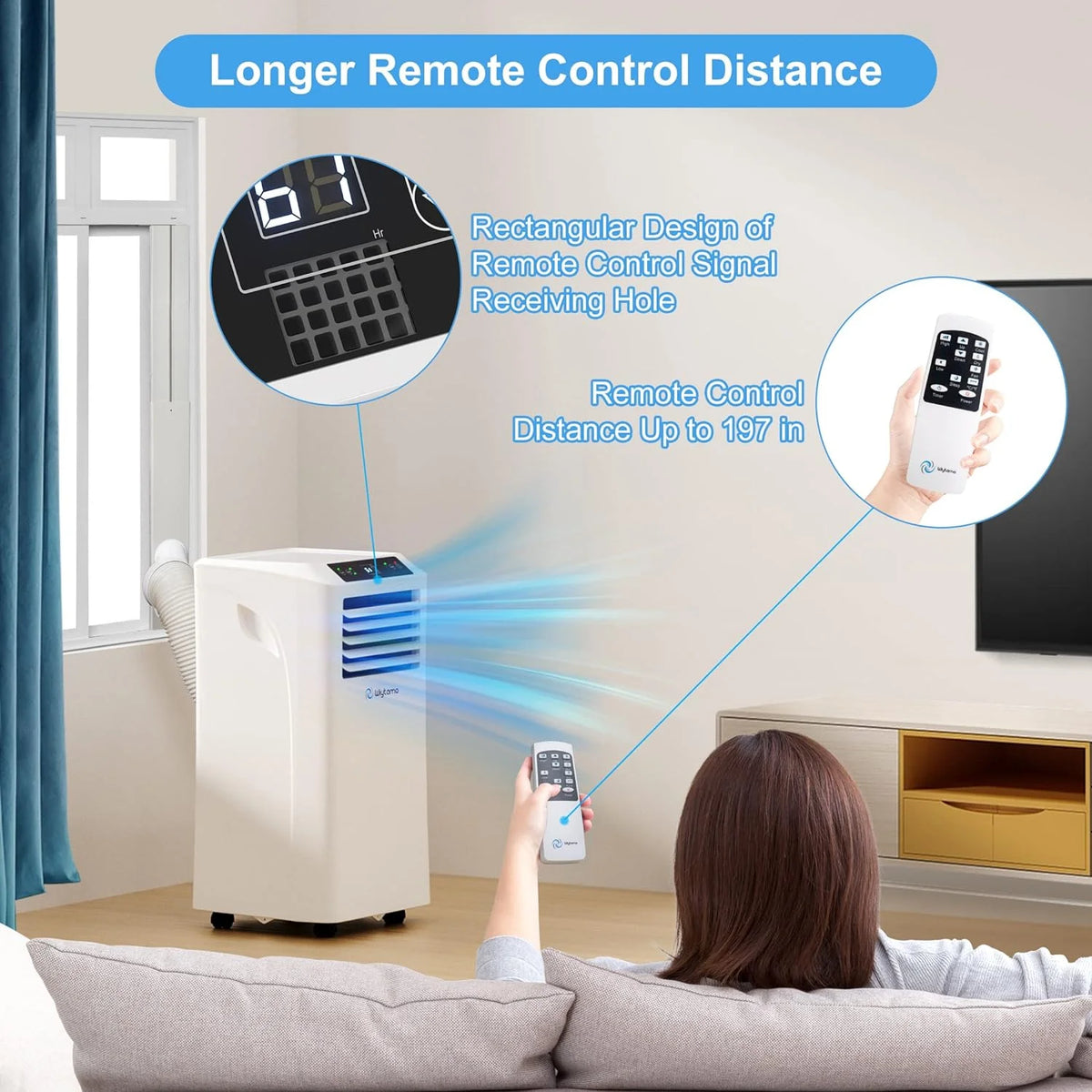10,000 BTU Portable Air Conditioners  Smart WIFI Remote Control, 3-in-1 Portable AC Unit, Dehumidifier and Fan