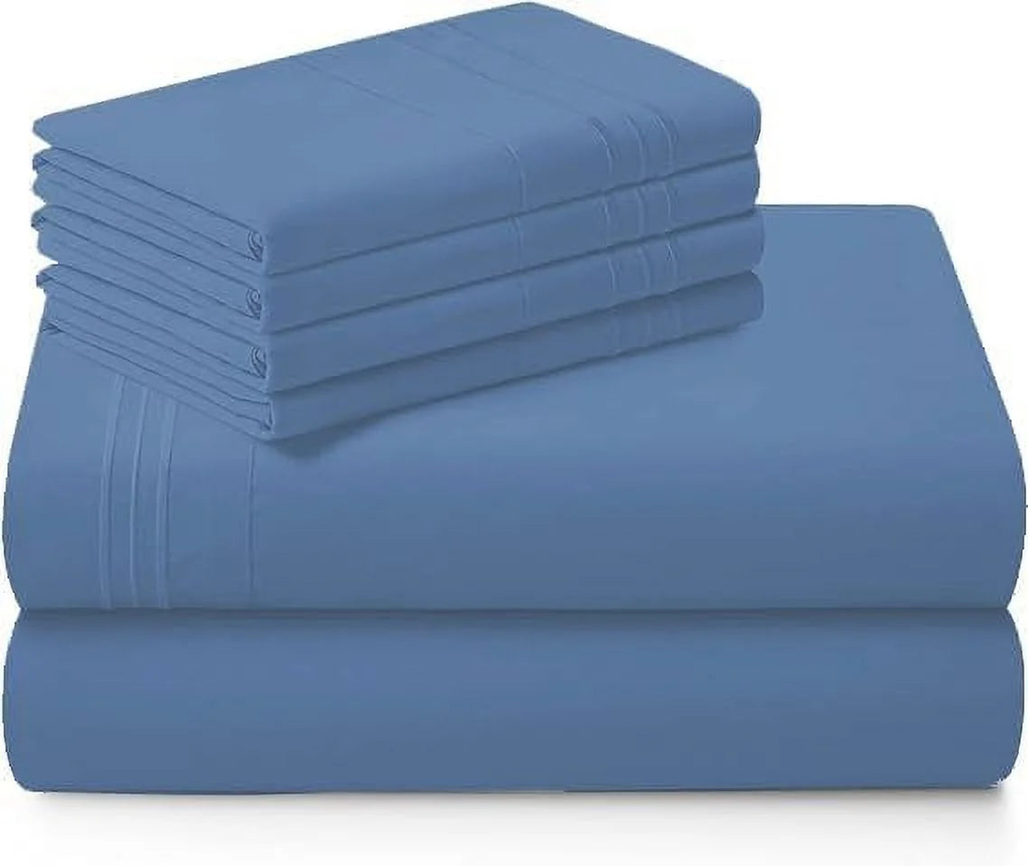 1000 Thread Count 4-Piece 100% Egyptian Cotton Bed Sheets Luxury Hotel Sheets Fits Mattress Upto 21" Deep Pocket, Twin XL Size - Burgundy Solid