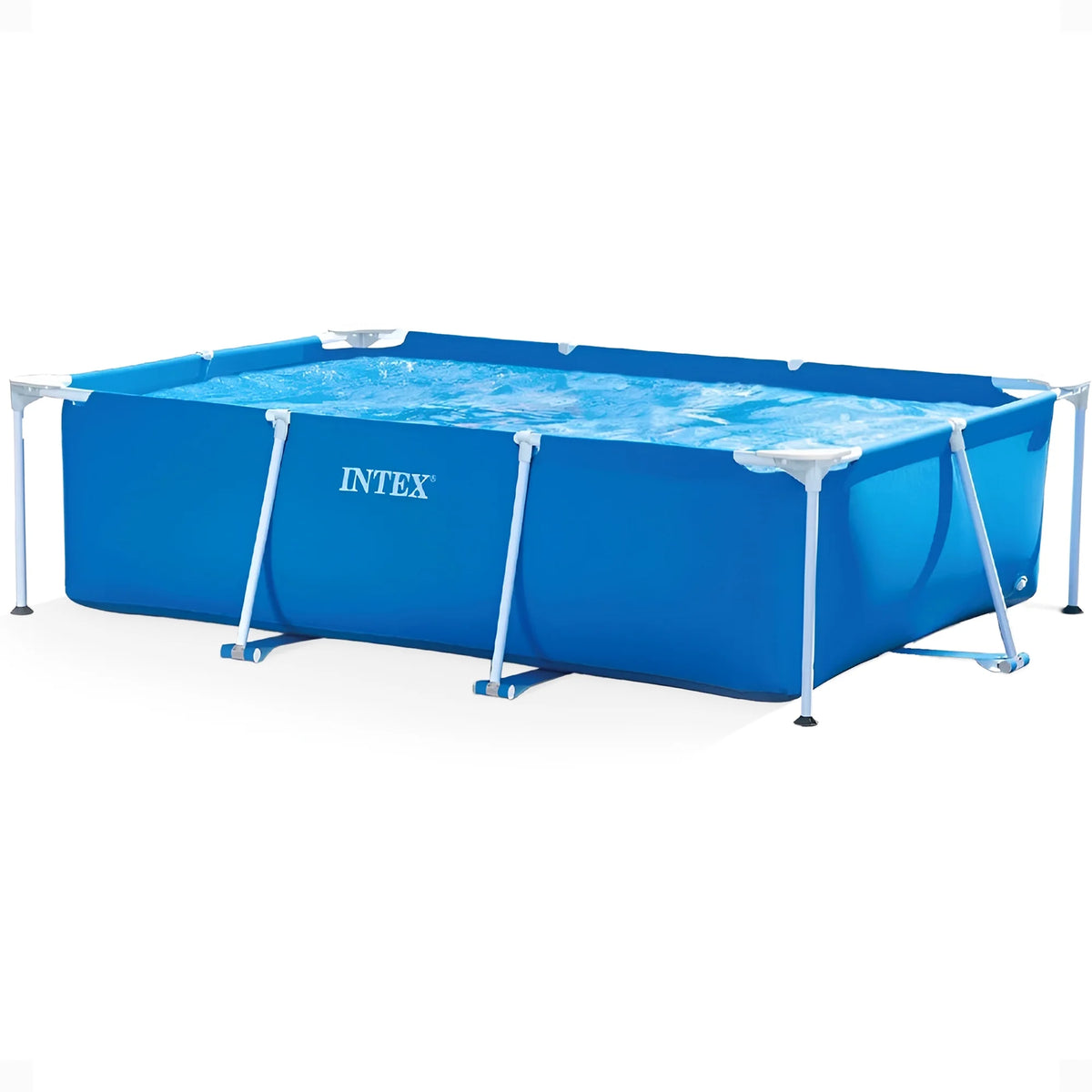 Open Box Intex 9.8'x29.5" Rectangular Frame Above Ground Outdoor Swimming Pool