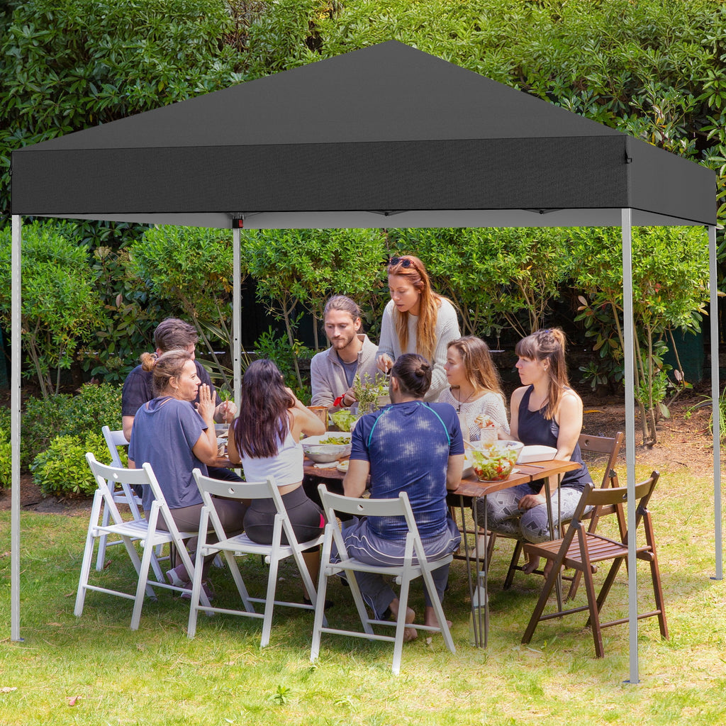 GVDV Canopy Tent, 10x10 ft Easy Pop up Outdoor Canopy Tent, Portable Straight Leg Gazebo Instant Canopy, Blue