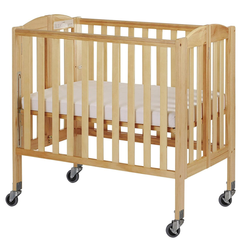 Dream On Me Birch 3-in-1 Folding Portable Mini Crib. Natural
