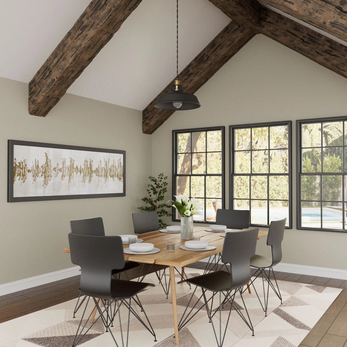 Ekena Millwork 3 1/2"W x 3 1/2"H x 120"L 3-Sided (U-Beam) Salvaged Timber HeritageTimber Faux Wood Ceiling Beam, Kona Brown