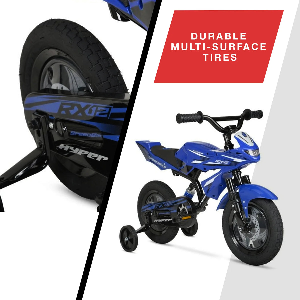12" Hyper Speed Bike, Childs Bicycle; Kids Ages 2-4 Years Old, Blue, Character Group: Speed