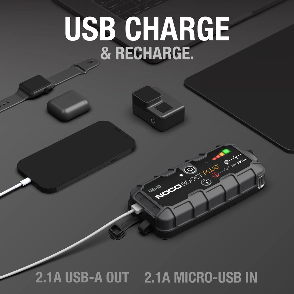 NOCO Boost GB40: 1000A 12V UltraSafe Portable Lithium Jump Starter