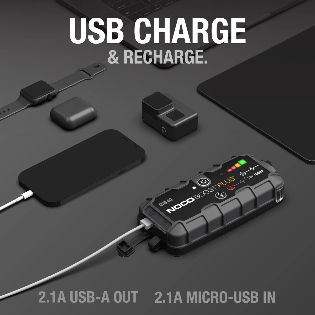 NOCO Boost GB40: 1000A 12V UltraSafe Portable Lithium Jump Starter
