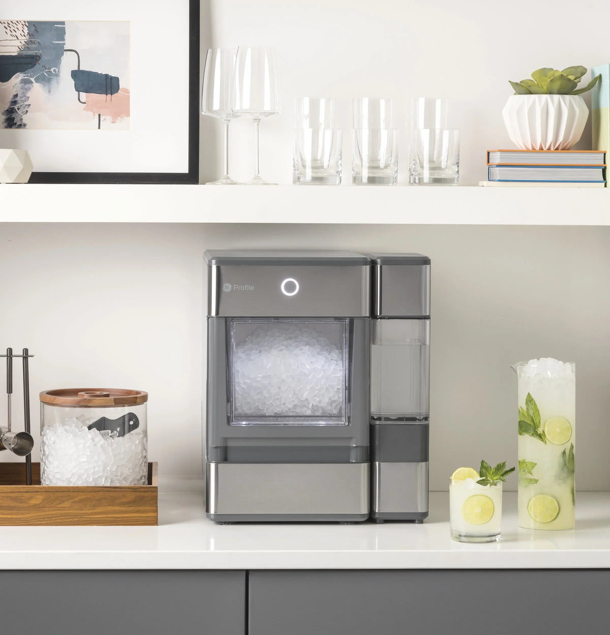 GE Profile�?Opal�?Nugget Ice Maker with Side Tank, Countertop Icemaker, Stainless Steel