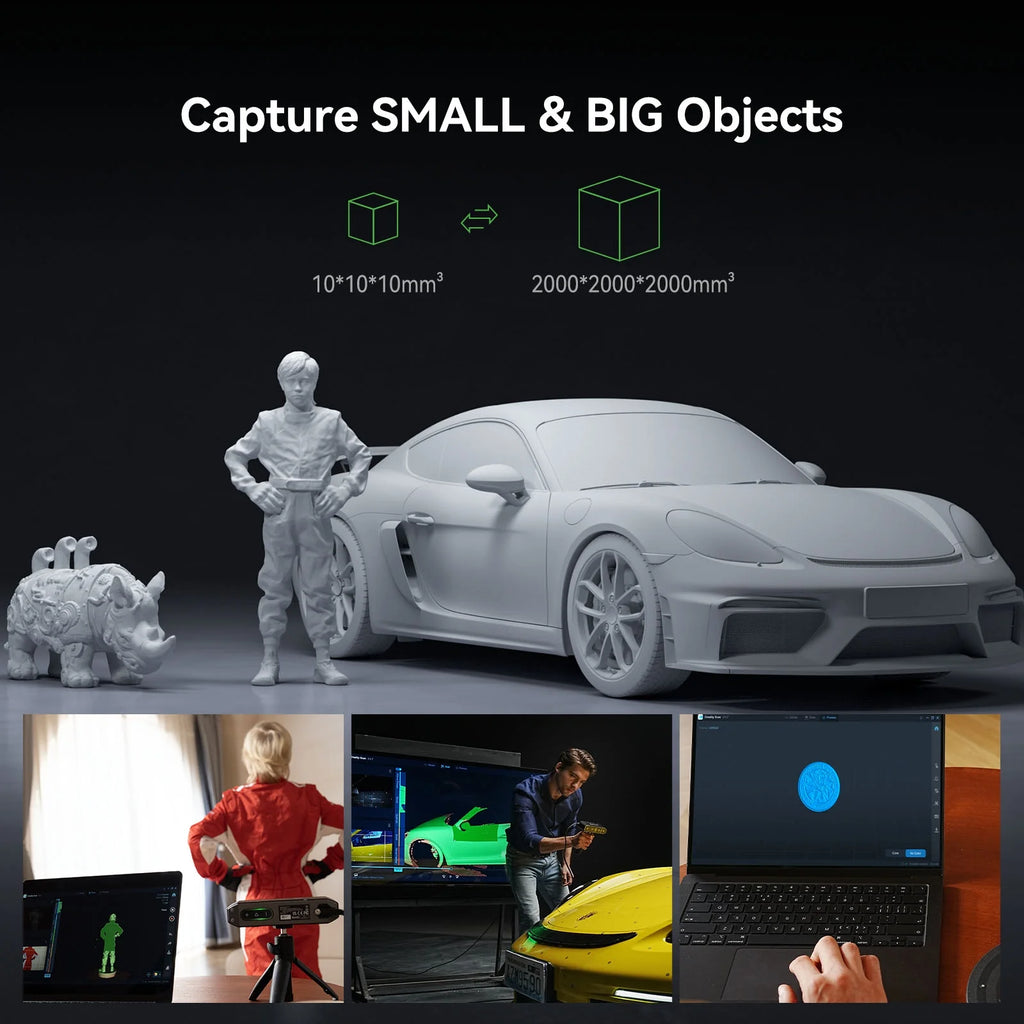 Creality CR-Scan Otter 3D Scanner Kit High Accuracy 0.02mm with 8 LED Infrared Lights 24 Bit Full-Color Scan, Noiseless, Sensitive Operation for Windows/macOS