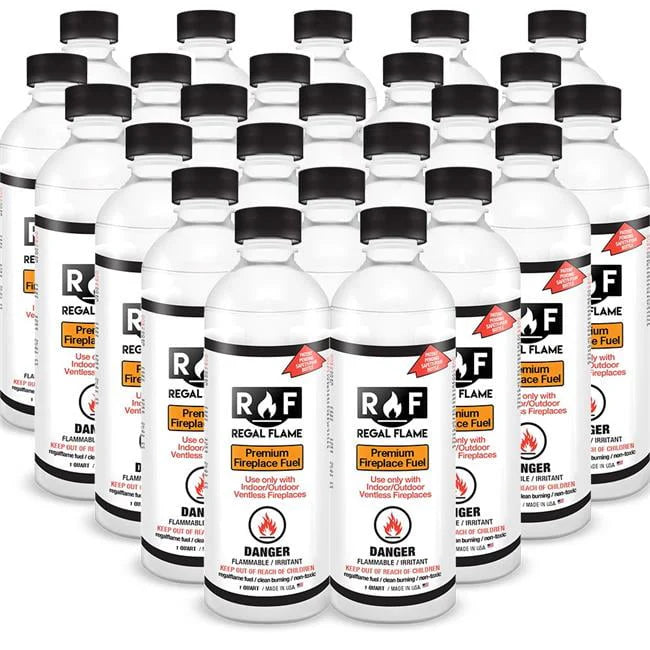 Regal Flame  Elite Bio Ethanol Fireplace Fuel, Pack of 24 - Indoor & Outdoor