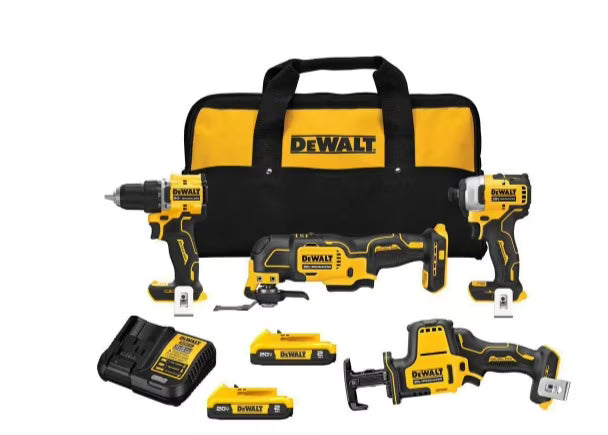 DEWALT 20V MAX* XR 4-Tool Combo Kit