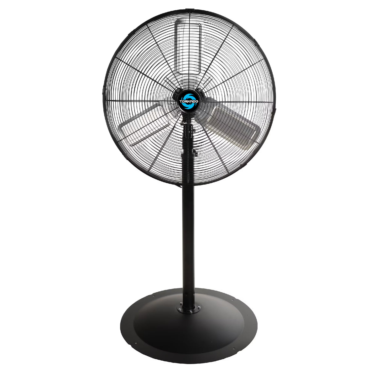 Tornado - 20 Inch High Velocity Metal Oscillating Pedestal Fan - Commercial, Industrial Use Water-Resistant