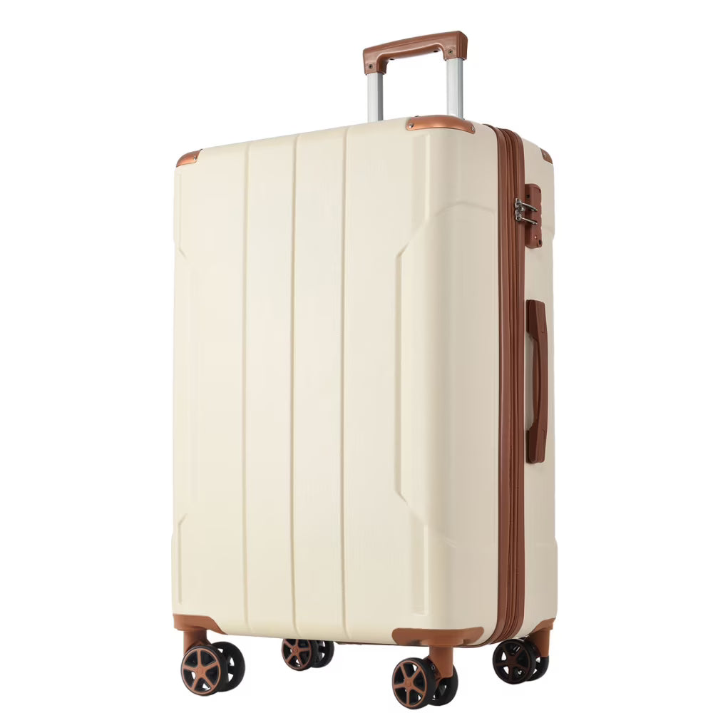 Hardshell Luggage, Lightweight Durable ABS Suitcases with Double Wheels, Expandable 28-inch Checked Luggage 28" (Single Luggage)