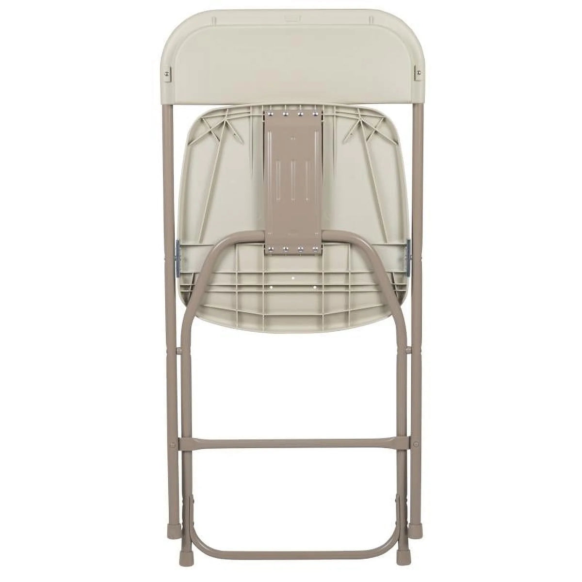 (50 PACK) 650 Lbs Weight Capacity Commercial Quality Beige Stackable Plastic Folding Chair - Heavy Duty Plastic Folding Chairs