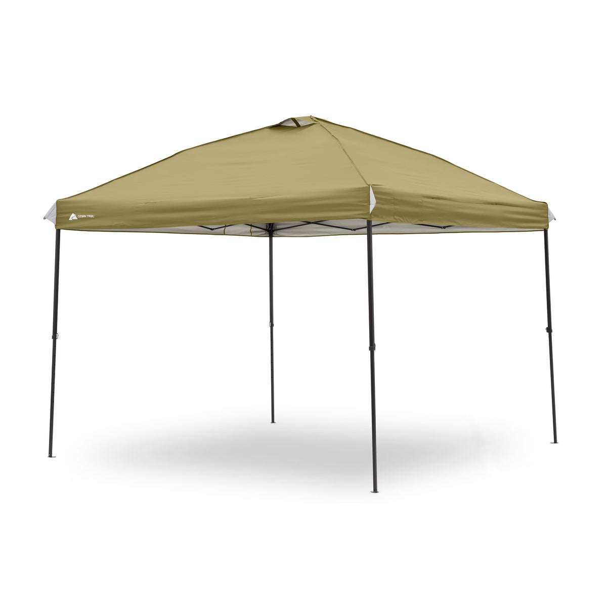 Ozark Trail 10x10 Instant Pop Up Canopy Tent with Simple Push Setup – Straight Leg Pop-Up Tent for Tailgating, Camping & Events, White