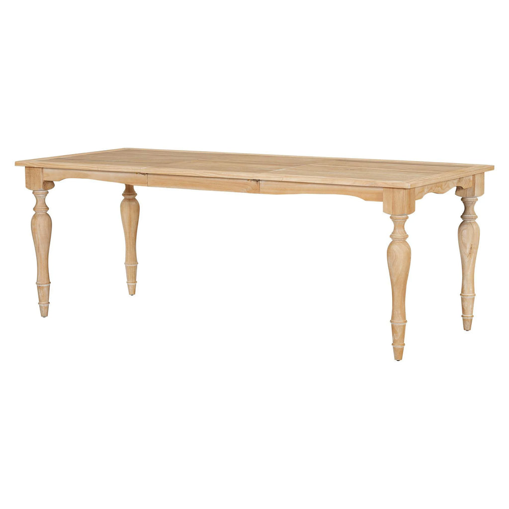 Vintage Traditional 82.7Inch Extendable Dining Table With 23.6Inch Removable Leaf, Natural Natural Seats 8 Dining Room Traditional Rubberwood Rectangular Rubber Wood