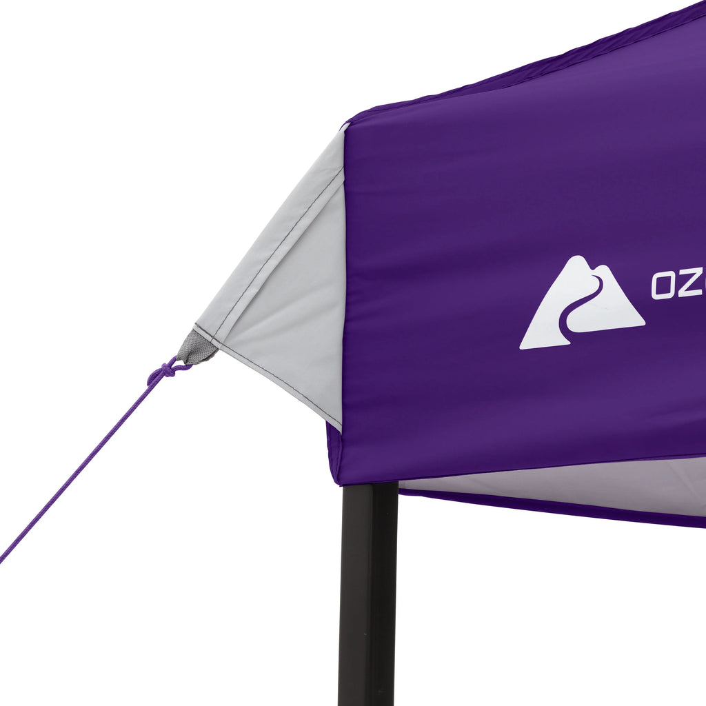 Ozark Trail 10x10 Instant Pop Up Canopy Tent with Simple Push Setup – Straight Leg Pop-Up Tent for Tailgating, Camping & Events, White