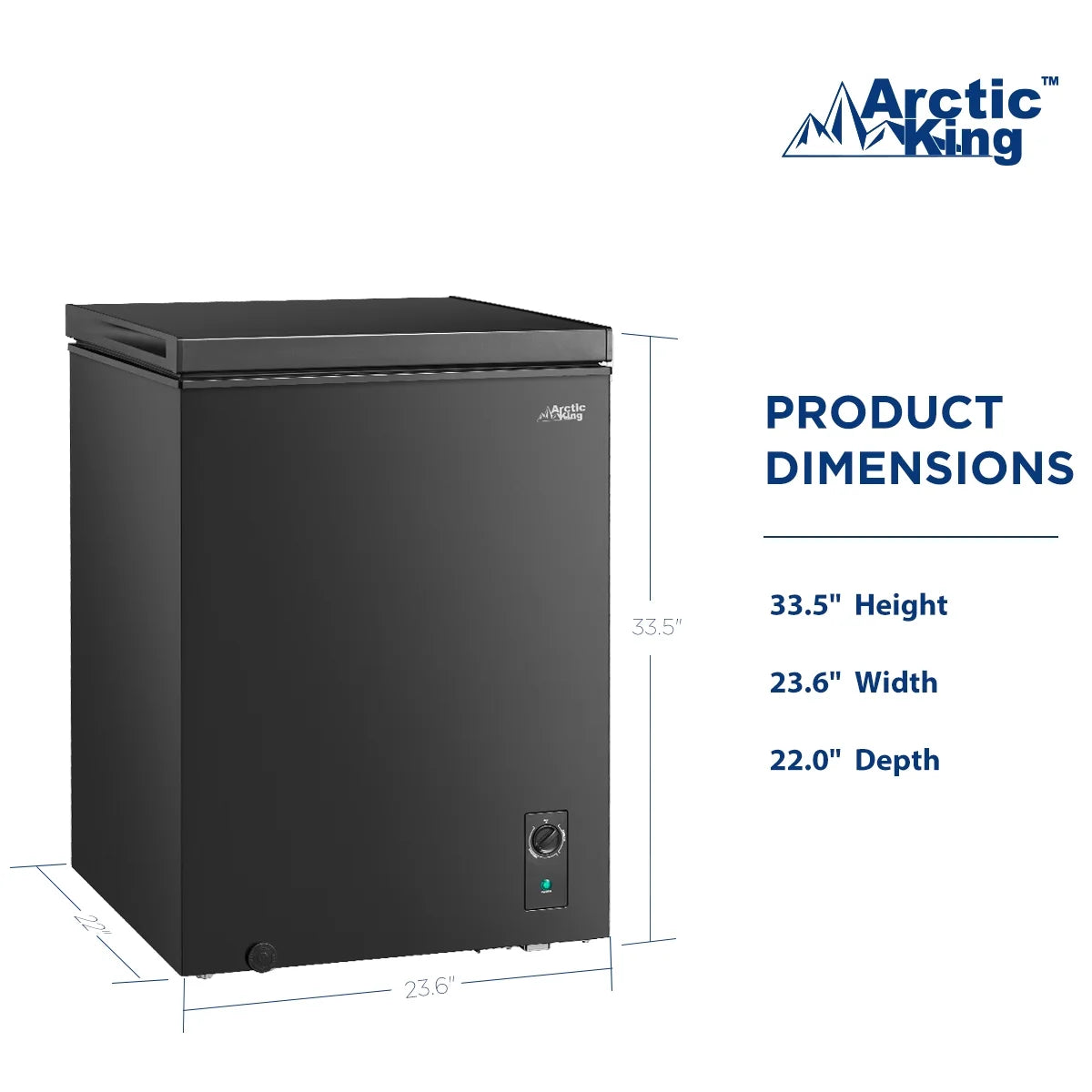 Arctic King 5.1 Cu ft Chest Freezer, Convertible, Black