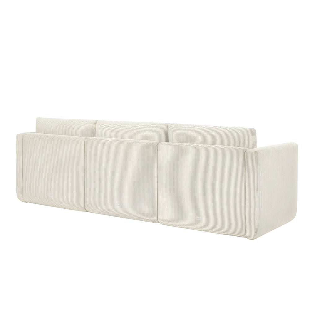 Beautiful Drew Modular Sectional Sofa with Ottoman by Drew Barrymore, Gray Fabric
