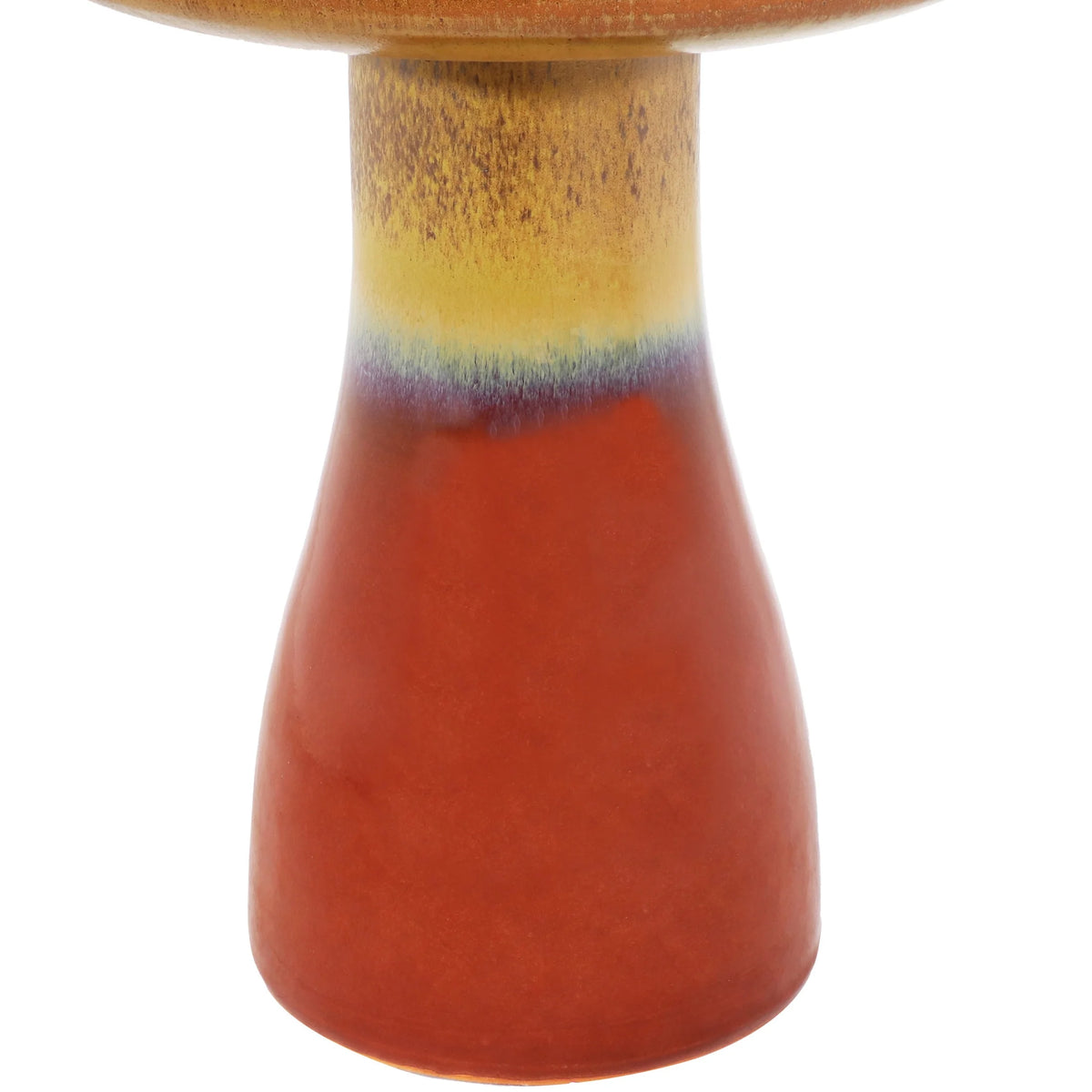 Sunnydaze Freestanding Ceramic Outdoor Bird Bath, Glazed, UV-Resistant Galaxy Blue Finish