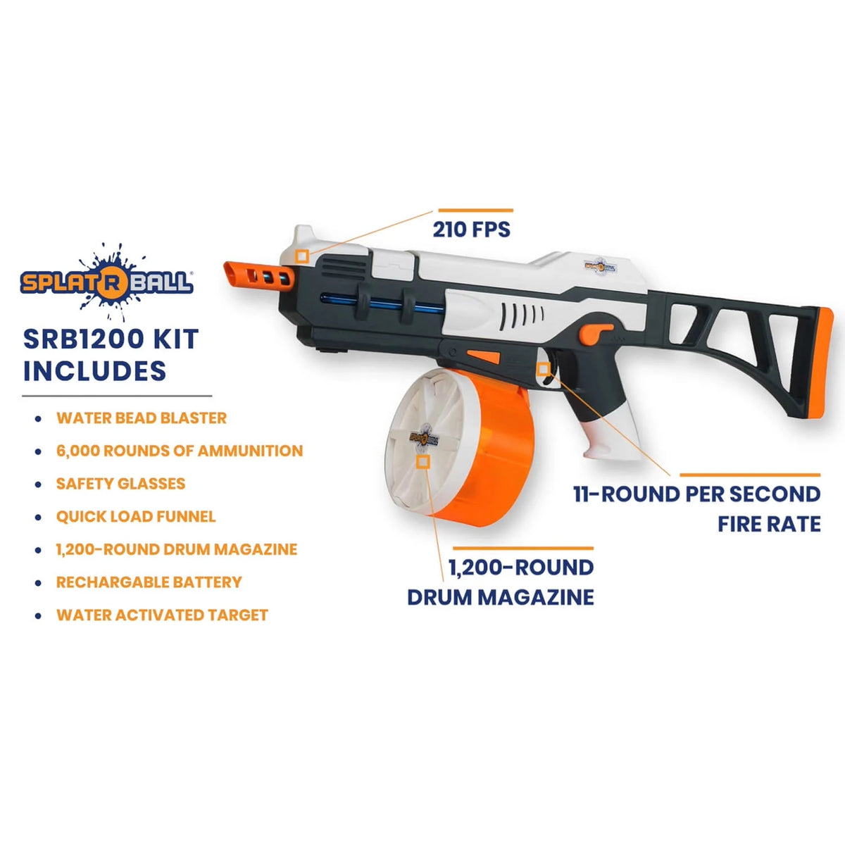 Splat-R-Ball SRB1200 Blaster Kit Orange