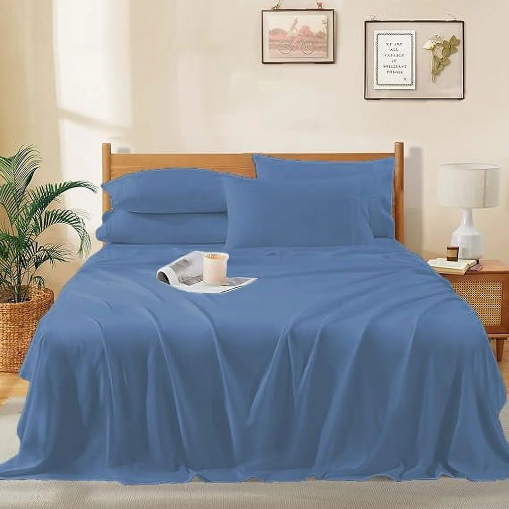 1000 Thread Count 4-Piece 100% Egyptian Cotton Bed Sheets Luxury Hotel Sheets Fits Mattress Upto 21" Deep Pocket, Twin XL Size - Burgundy Solid