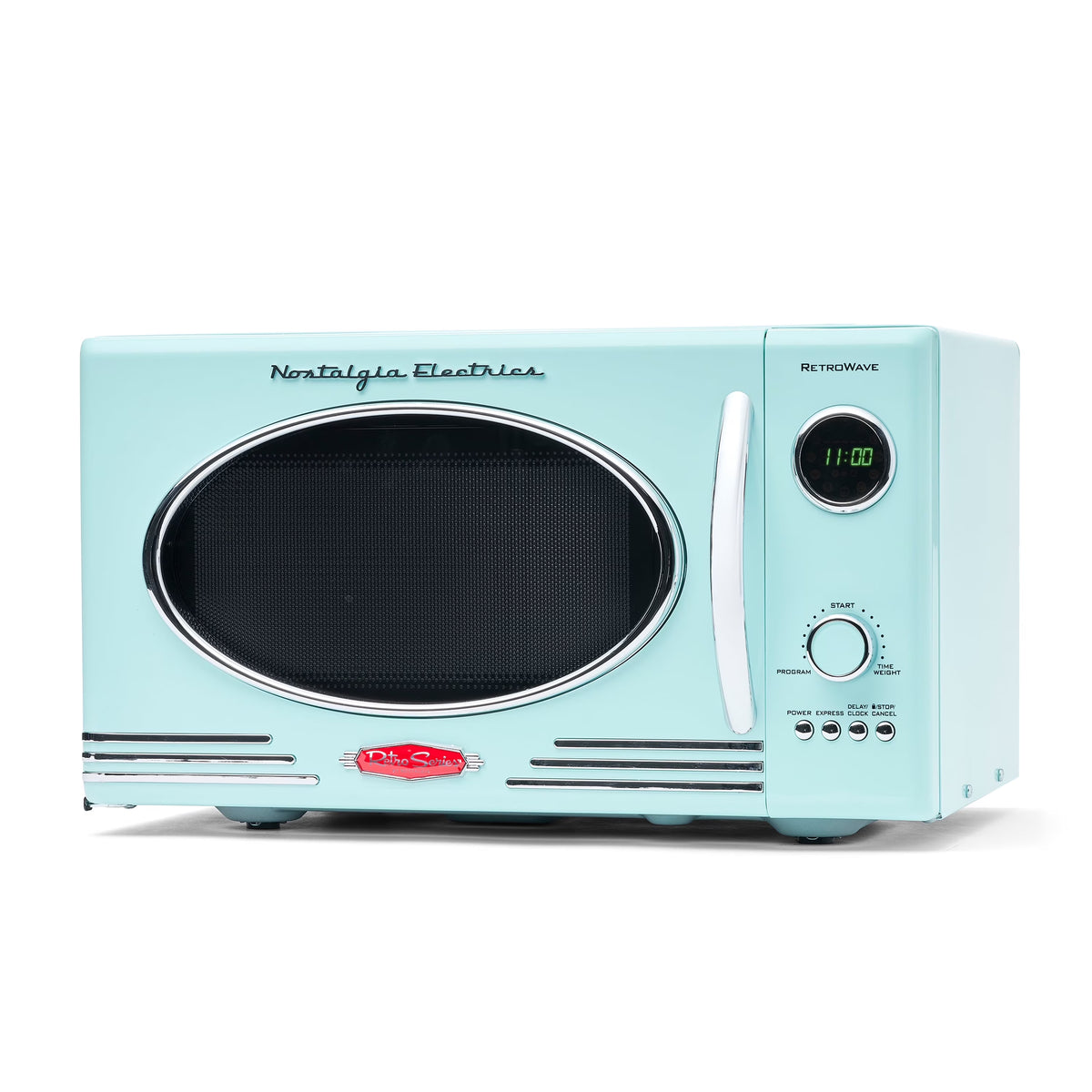 Nostalgia Retro Microwave for Countertop 0.9 cu ft Vintage Microwave, Ivory