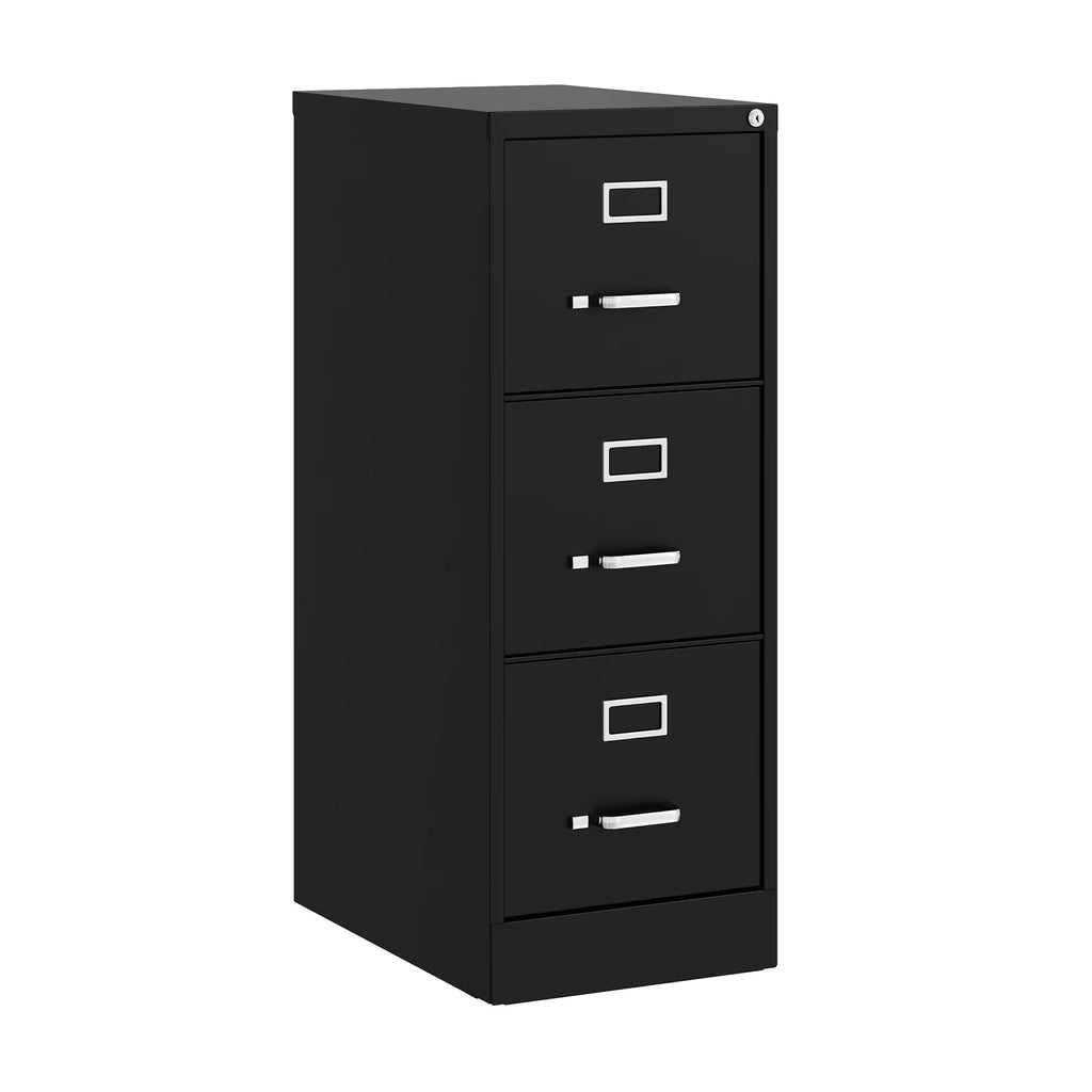 Hirsh 22" Deep 3 Drawer Letter Width Vertical File Cabinet, Commercial Grade, Gray