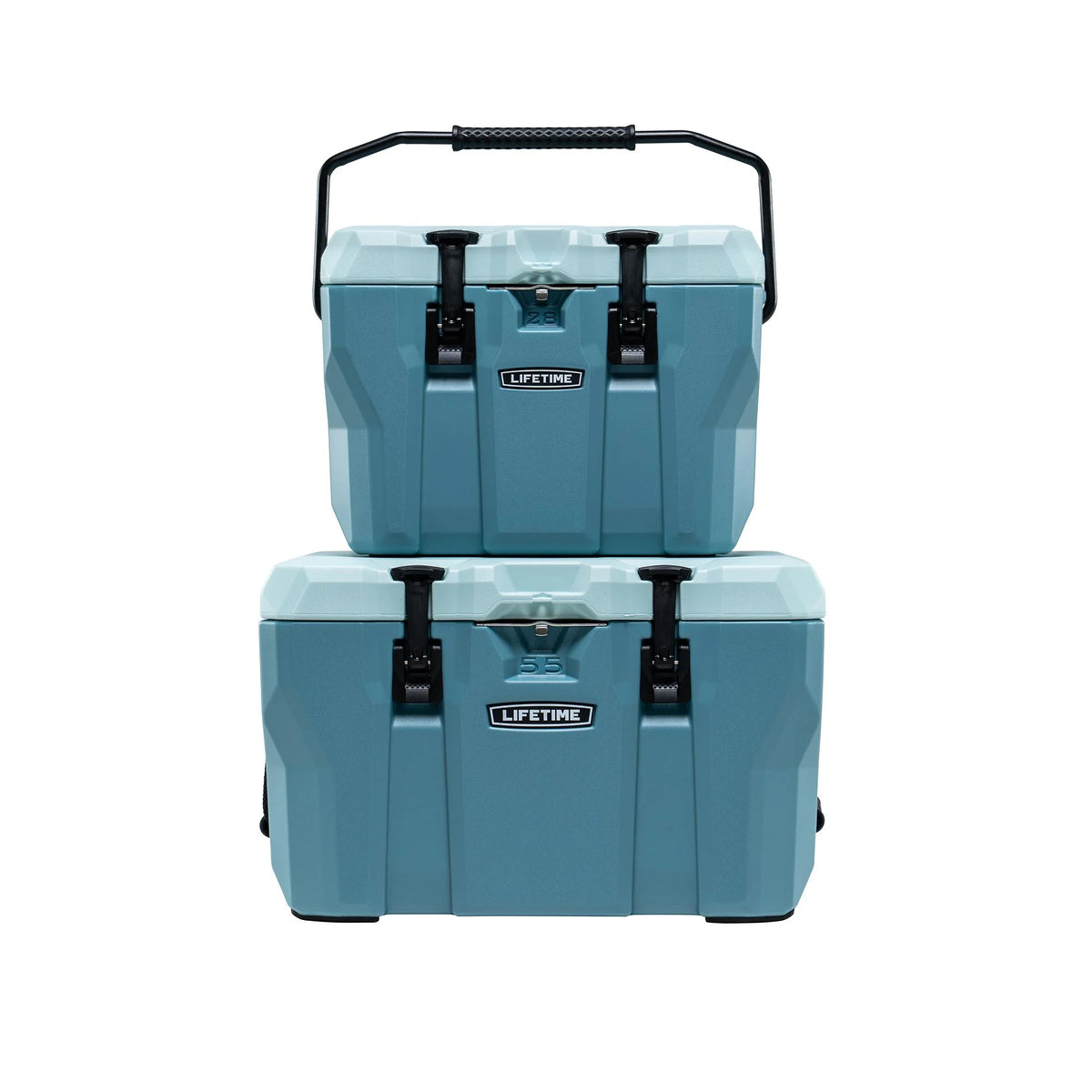 Lifetime 28 qt Bear-Resistant Camping Cooler, Premium High Performance, Ice Retention, Hard Cooler, 20 Can Capacity, Boulder Gray (91289)