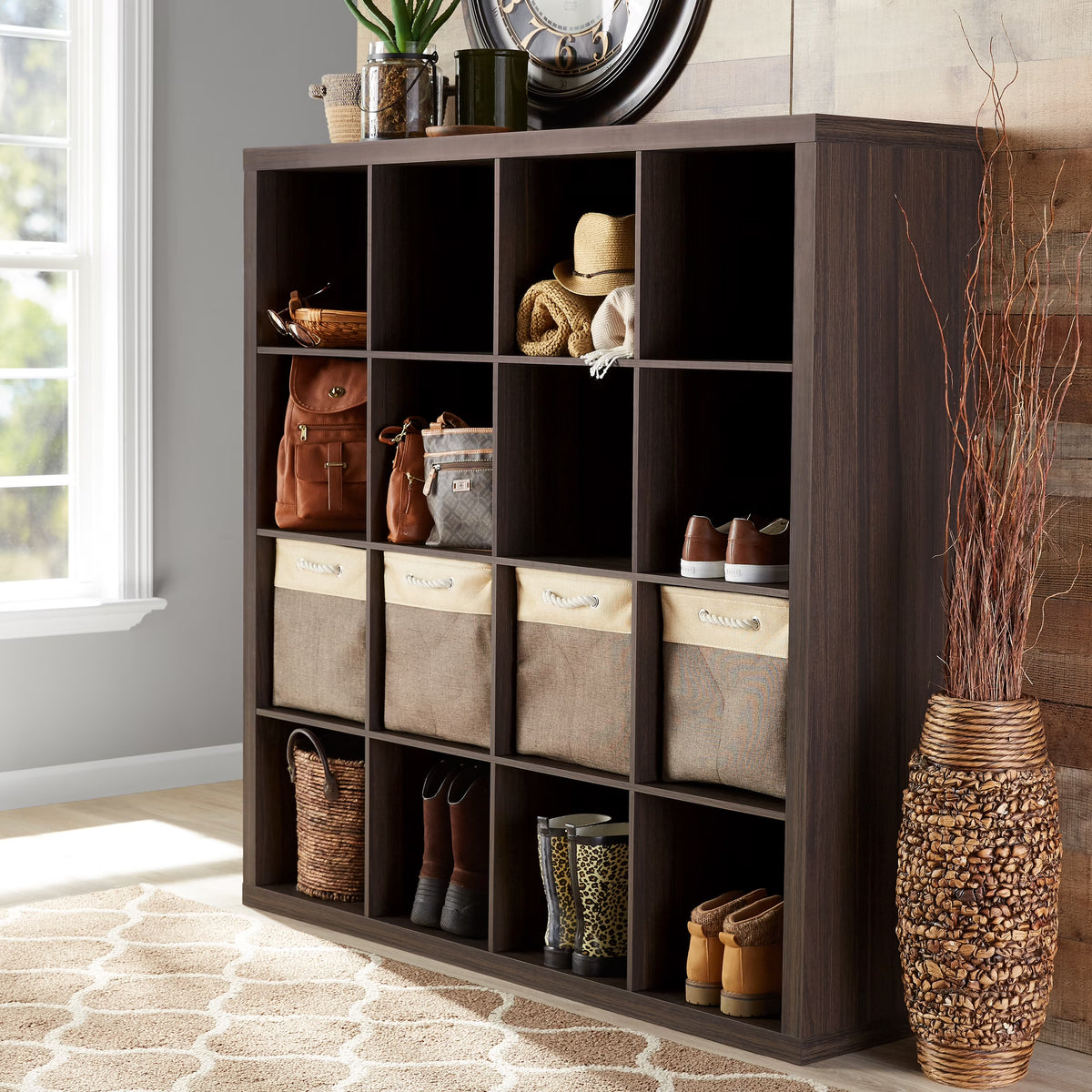 Better Homes & Gardens 16 Cube Storage Organizer, Acorn