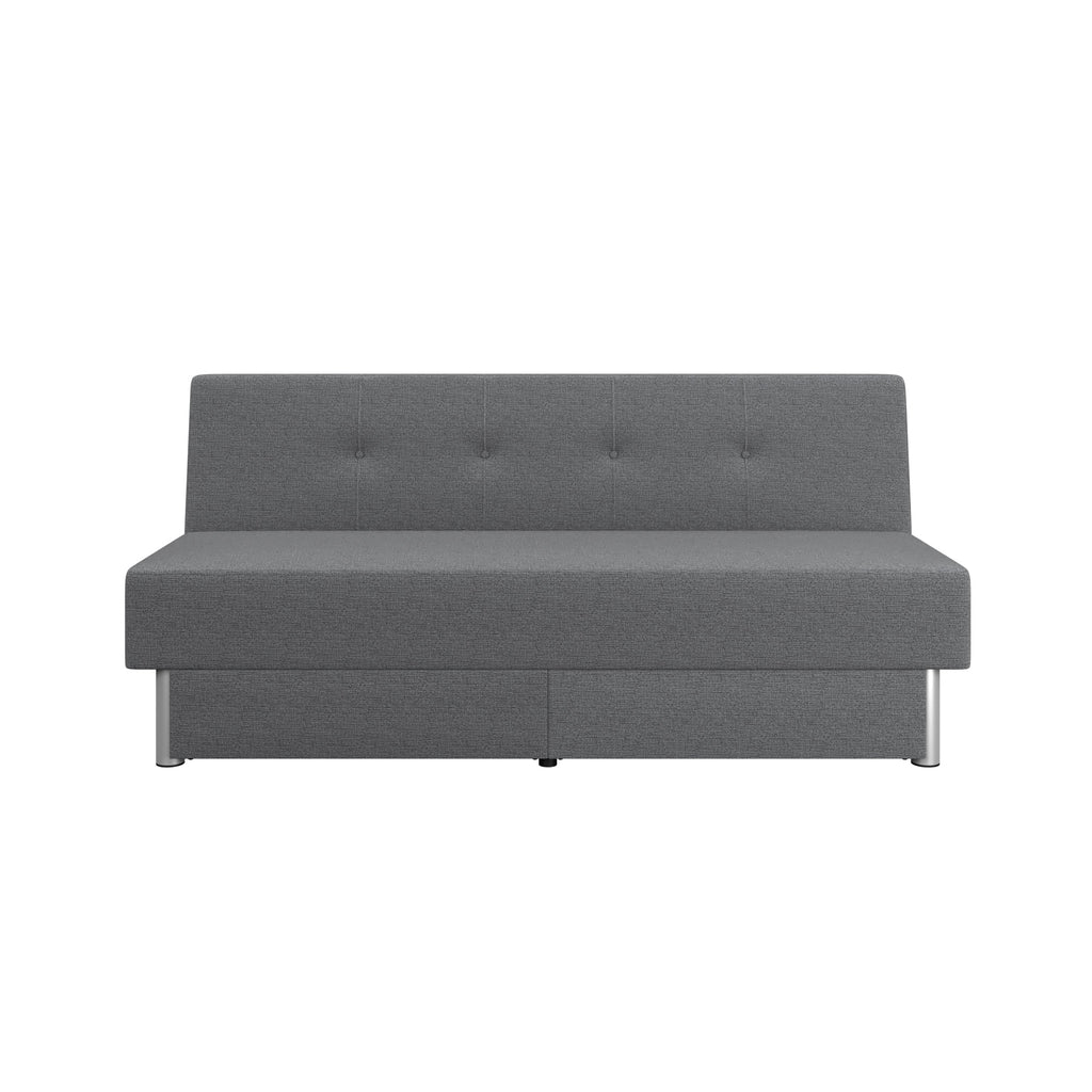 Serta Windsor Futon with Storage and Power, Gray Fabric