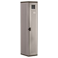 Suncast 72" Resin Outdoor Storage Cabinet with 3 Shelves, Platinum Metallic