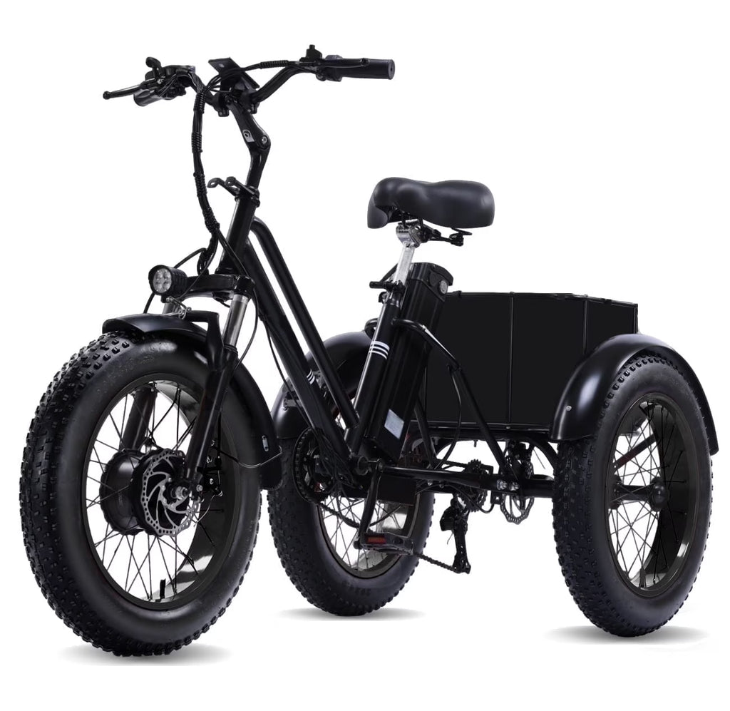 YEBEI Electric Tricycle for Adults Folding E-Trike Motorized Tricycle Electric 3 Wheels Trike Powerful 500W Motor Electric Tricycle 48V15AH Lithium Battery Max 20MPH 20*4.0�� Fat Tire Orange
