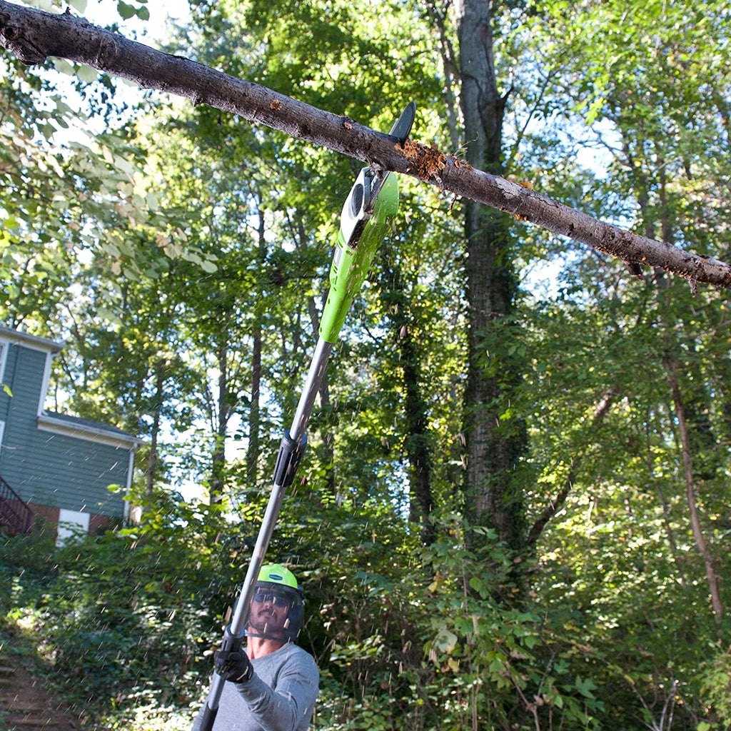 Greenworks 40V 20" Battery Powered Pole Saw with Hedge Trimmer Attachment + 2.0 Ah Battery and Charger