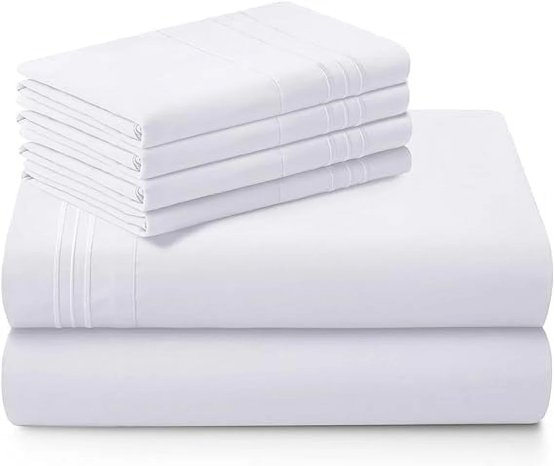 1000 Thread Count 4-Piece 100% Egyptian Cotton Bed Sheets Luxury Hotel Sheets Fits Mattress Upto 21" Deep Pocket, Twin XL Size - Burgundy Solid