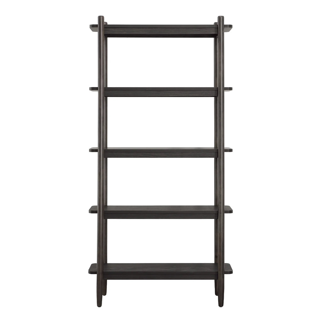 Better Homes & Gardens Springwood 5 Shelf Bookcase with Solid Wood Frame, Light Honey Finish