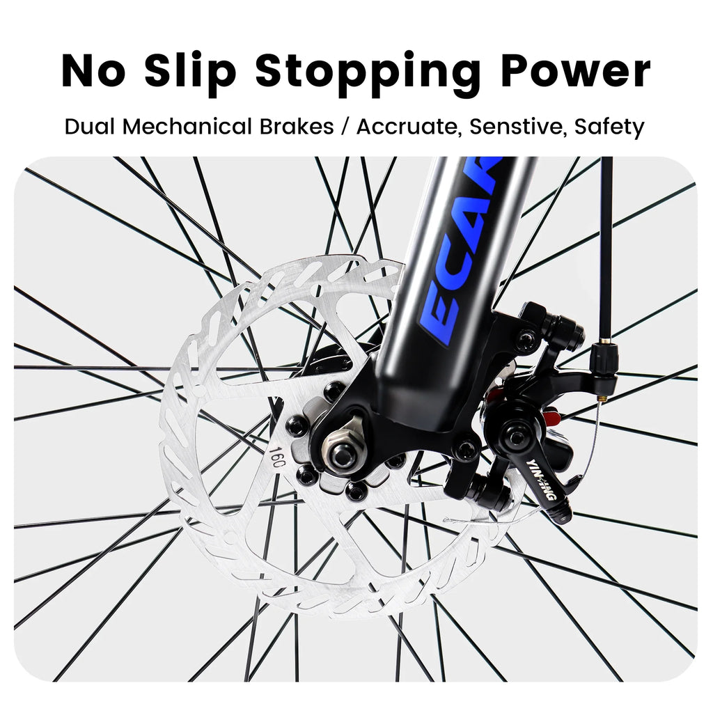 27.5 inch Full Suspension Mountain Bike, Front and Rear Dual Shock Absorbers, Mechanical Disc Brakes, 21-Speed, Suitable for Men and Women, Ideal for Travel and Fitness Enthusiasts