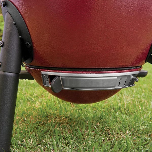 Akorn Jr. 14 in. Portable Kamado Charcoal Grill in Red