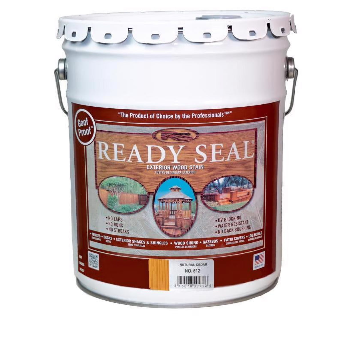 5 gal Ready Seal 370045 Natural Cedar Exterior Stain and Sealer For Wood