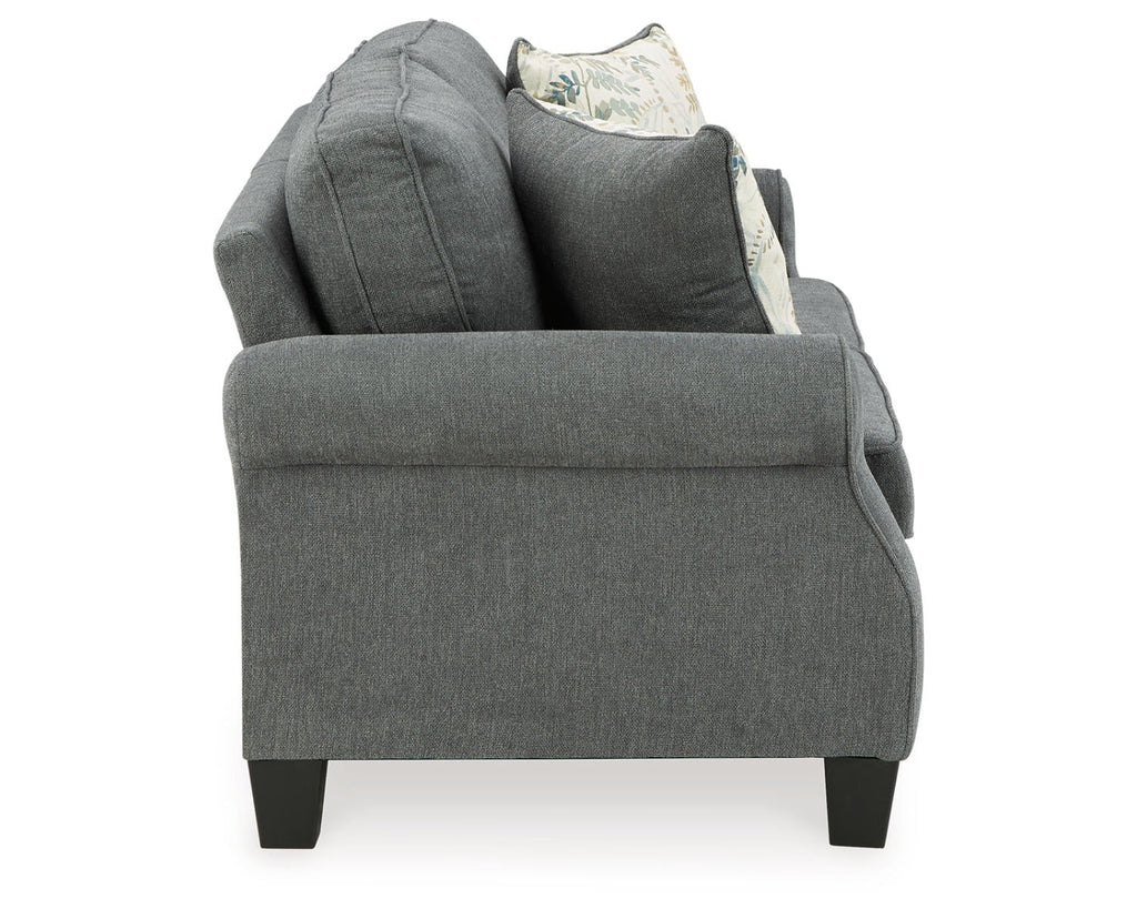 Signature Design by Ashley Contemporary Alessio Loveseat Chenille Charcoal