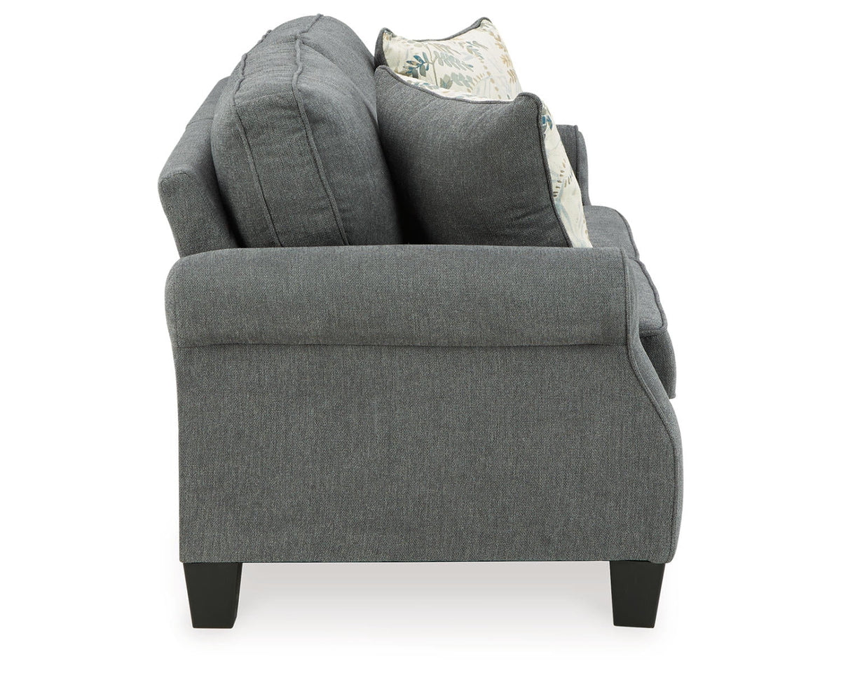 Signature Design by Ashley Contemporary Alessio Loveseat Chenille Charcoal