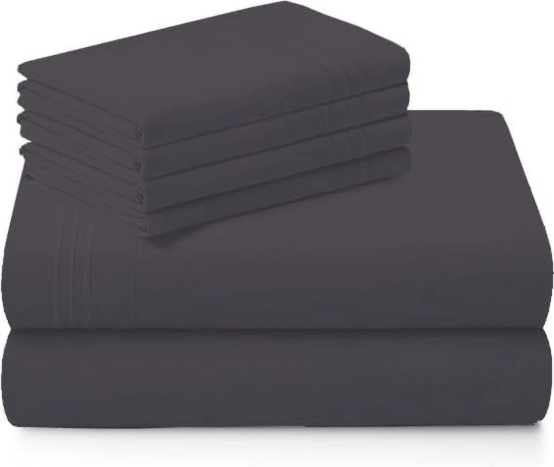 1000 Thread Count 4-Piece 100% Egyptian Cotton Bed Sheets Luxury Hotel Sheets Fits Mattress Upto 21" Deep Pocket, Twin XL Size - Burgundy Solid