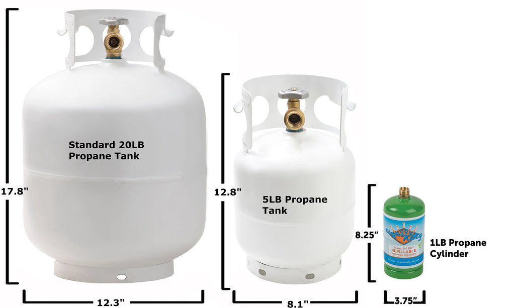Flame King 5-lb Empty Propane Tank LP Cylinder with OPD Valve, YSN5LB
