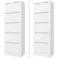 Dresser for Bedroom, Lofka 6 Drawer Dresser, Chest of Drawers Tall White Dresser with Anti-Tripping, Cutout Handles