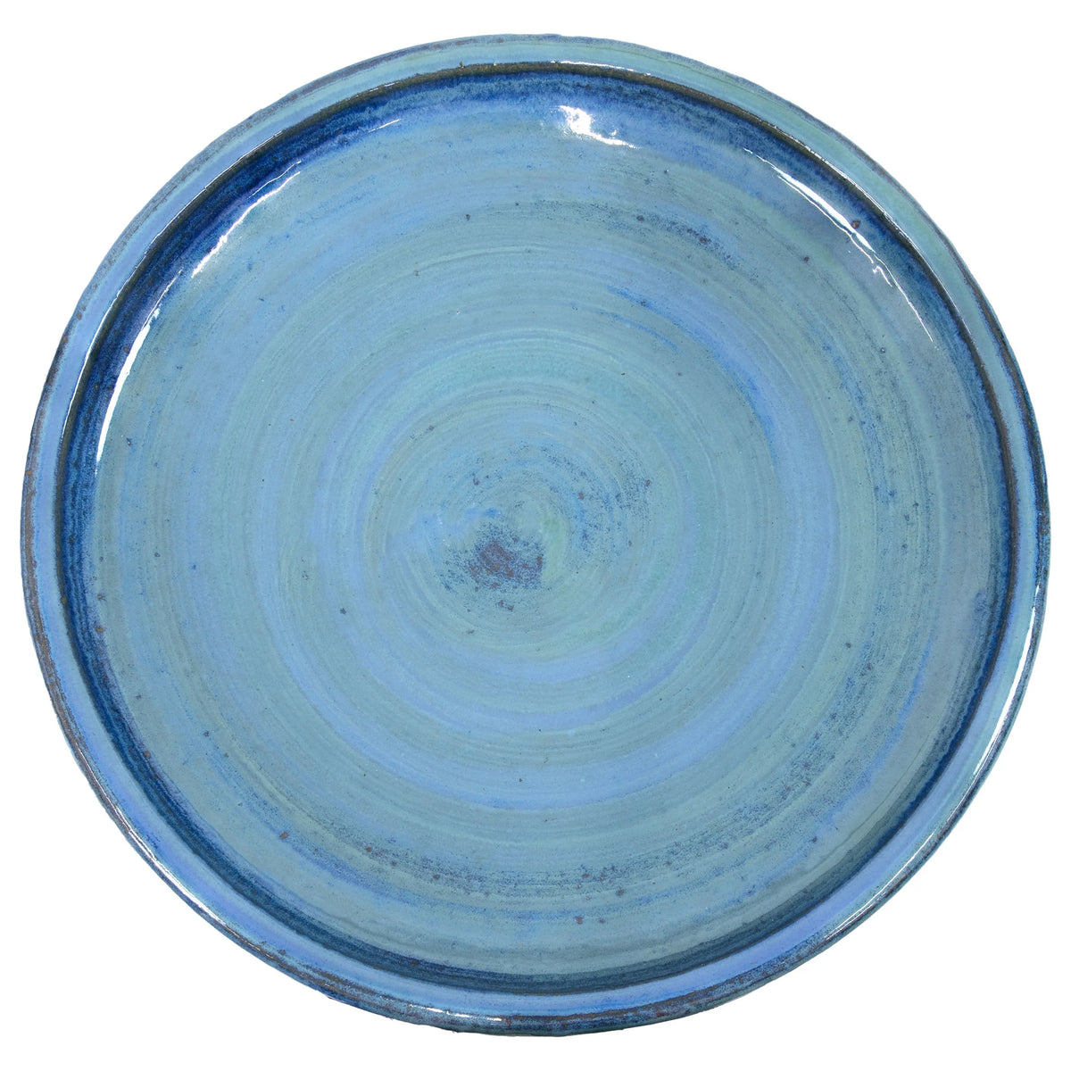 Sunnydaze Freestanding Ceramic Outdoor Bird Bath, Glazed, UV-Resistant Galaxy Blue Finish