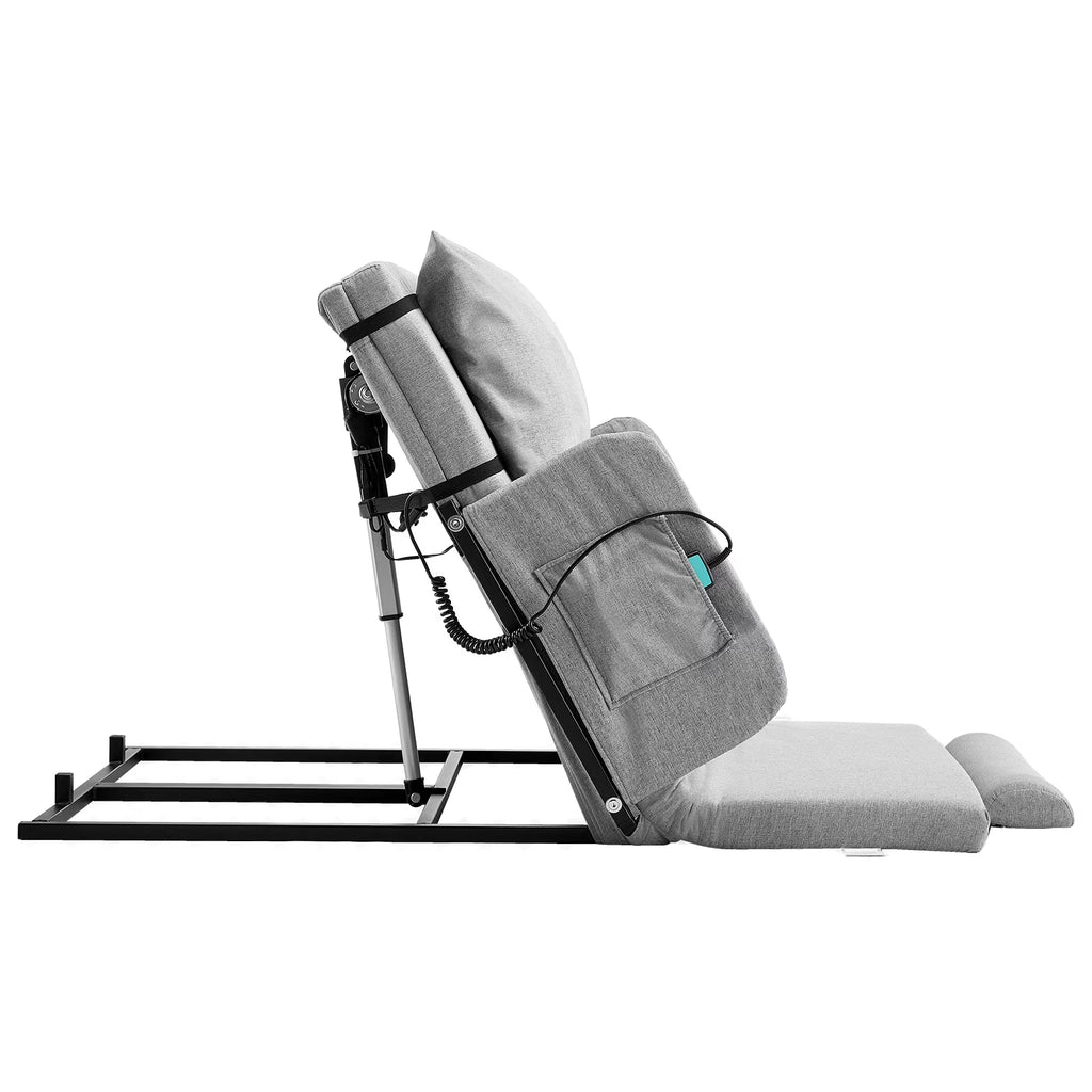 KFFKFF Electric Adjustable Bed Backrest, 300 lbs Capacity, 4-68�� Incline, with Armrest & Storage Pocket, Machine Washable, Ideal for Pregnant Women, Elderly, and Patients