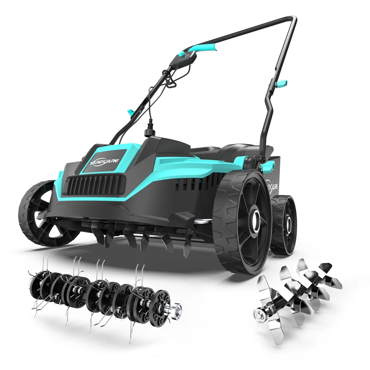 2-in-1 Scarifier and Dethatcher �C Deep Soil Revitalization with High-Torque Motor, Adjustable Depth Control, Dual Safety Switch & Removable 10.5-Gallon Thatch Bag